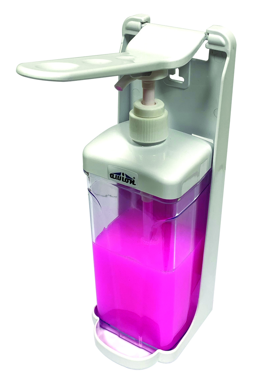 картинка Дозатор локтевой для жидкого мыла и антисептика 1л DSS130 от магазина КлинКрафт